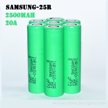 Samsung 25r 2500mah 18650 3.7v Battery